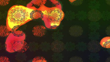 Gri renkli çiçekler. Çiçekli karalama şeklinde Raster çiçek deseni. Yumuşak, bahar çiçekli arka plan.