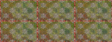 Suluboya tarzında kahverengi renkte. Küçük çiçekli yay deseni çiz. Raster illüstrasyonu.