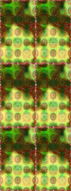 Raster deseni. Küçük çiçekteki sevimli çiçek deseni. Raster illüstrasyonu. Soyut çiçek desensiz arkaplan. Yeşil renklerde.