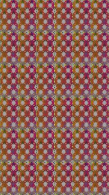 Kahverengi ve gri renkli çiçekler. Renkli Bahar Temalı Kusursuz Arkaplan. Çiçekle kusursuz desen. Düz Çiçek Elementleri Tasarımı.