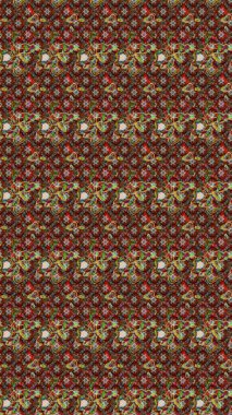 Sevimli çiçek raster deseni. Modaya uygun kumaş deseni. Renkli Yaz Temalı eskiz kalıbı. Düz Çiçek Elementleri Tasarımı.