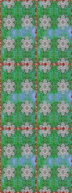 Raster dikişsiz çiçek deseni. Vadinin yeşil renkli çiçekleri.