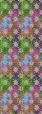 Çiçekli, pürüzsüz bir desen. Raster çiçekleri klasik tarzda çizilmiş. Raster illüstrasyonu. Gri ve kahverengi renkte bahar çiçekleri.