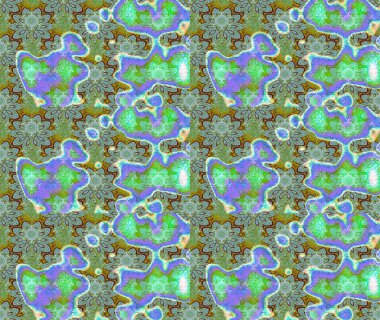 Robot resim. Küçük çiçekteki sevimli çiçek deseni. Raster illüstrasyonu.