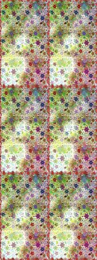 Düz Çiçek Elementleri Tasarımı. Tarafsız ve bej renkli çiçekler. Asya tekstil tarzında. Raster illüstrasyonu. Kusursuz çiçek deseni. Renkli Bahar Teması Kusursuz Arkaplan.