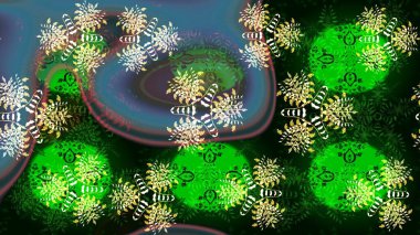 Raster suluboya çiçek deseni, narin çiçekler, yeşil çiçekler, tebrik kartı şablonu. Raster Güzel kumaş deseni.