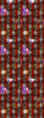 Dallı bahar çiçekleriyle desen, kahverengi renklerle çiçek siluetiyle desen. Raster deseni.