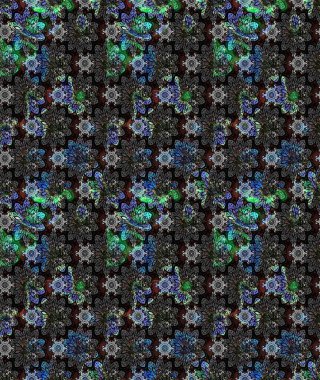 Çizim çiçek deseni duvar kağıdı, web sitesi arka planı, ambalaj kağıdı, davetiye, broşür, afiş veya web sitesi için kullanılabilir. Parlak elementlerin. El çizimi Raster illüstrasyonu.