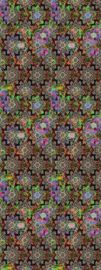 Raster illüstrasyonu. Çizim çiçek deseni duvar kâğıdı olarak kullanılabilir. Gri renkli çiçekler.