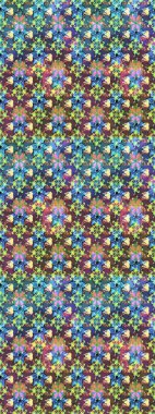 Mavi renkli çiçek desenli çizim. Suluboya tarzında mavi renkte çiçekler.