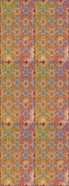 Çiçeksel elementlerle süslenmiş zarif raster dokusu. Kahverengi ve bej renklerde parlak çiçekli, soyut, pürüzsüz desen. Küçük çiçekte şirin bir çiçek deseni var..