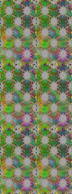 Çiçekli karalama şeklinde Raster çiçek deseni. Yeşil renkli çiçekler. Yumuşak, bahar çiçekli arka plan.