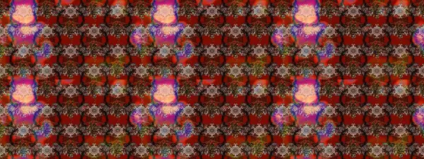 Suluboya çiçekli çiçek deseni. Raster illüstrasyonu. Kahverengi renkli güzel tekstil.