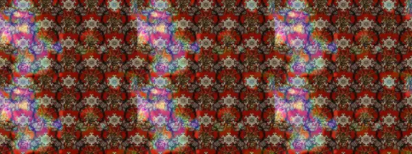 Kızılderili desenli desenli desenli şal deseni. Etnik Mandala süsü. Raster Henna dövme stili. Tekstil, tebrik kartı, boyama kitabı, telefon kılıfı baskısı için kullanılabilir.