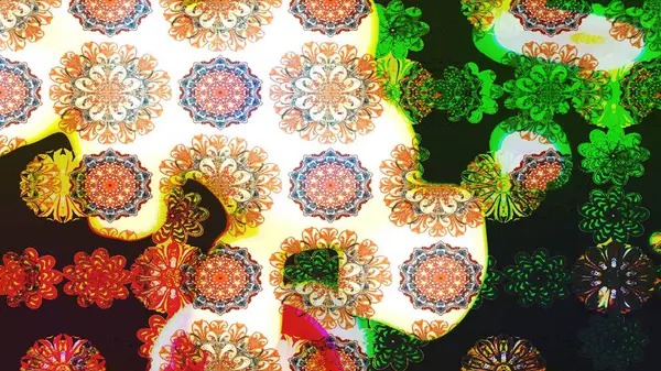 Raster illüstrasyonu. Gri renklerde. Gri renkli gri papatya deseni.