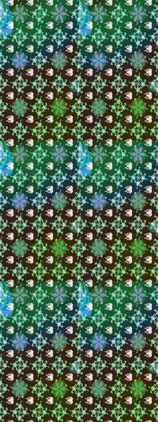 Arkaplan dokusu, duvar kağıdı, yeşil renkli çiçek teması. Soyut etnik raster çizim kalıbı. Kabile sanatı boho baskısı, klasik çiçek arkaplanı.