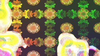 Çiçekli çiçek deseni, suluboya. Raster deseni. Küçük çiçekte güzel bir çiçek deseni..