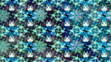 Küçük çiçekli şirin bir desen. Çiçek ve yapraklı çiçek deseni. Raster illüstrasyonu.