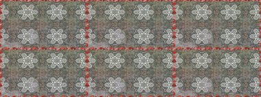 Çiçek arkaplan. Renkli, pürüzsüz desen. Gri ve kahverengi renkli şirin tekstil tarzında. Çiçek duvar kâğıdı. Raster illüstrasyonu.