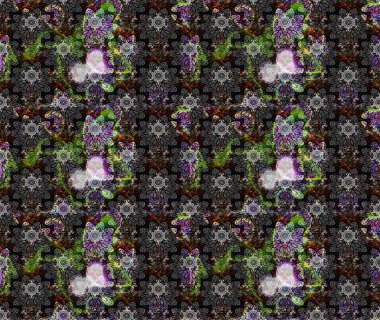 Raster illüstrasyonu. Çiçek desenli çizim. Gri renkli Asya tekstili.