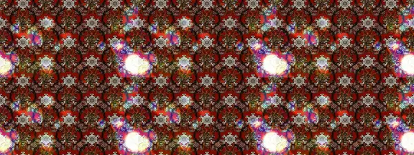 Suluboya çiçekli çiçek deseni. Raster illüstrasyonu. Kahverengi renkli Asyalı tekstil.