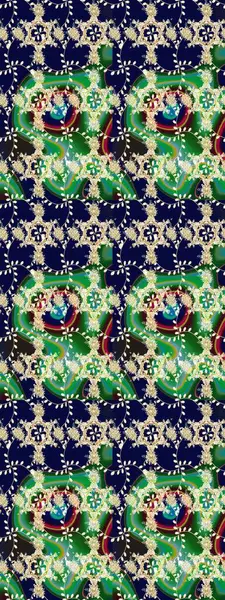 Düz Çiçek Elementleri Tasarımı. Süslü kumaş deseni. Raster illüstrasyonundaki çiçek desenli çizim. Renkli Bahar Teması çizim şablonu.