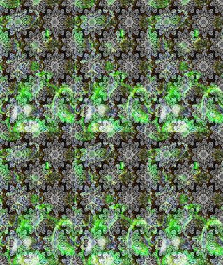 Tekstil, kumaş, kapaklar, duvar kağıtları, baskı, naylon, koleksiyon defteri, örgü, dekupaj için güzel bir eskiz. Küçük gri çiçeklerle oldukça eski bir besin torbası deseni.