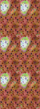 Eski usul. Kusursuz bir geçmişi var. Kumaş, tekstil, duvar kağıdı baskısı için. Raster illüstrasyonu. Miles Fleur, süslü püslü bir süs. Tomurcukları papatya çiçekleri olan sevimli bir çiçek deseni..