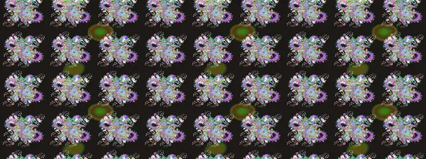 Renkli Bahar Teması eskiz kalıbı. Raster. Düz Çiçek Elementleri Tasarımı.