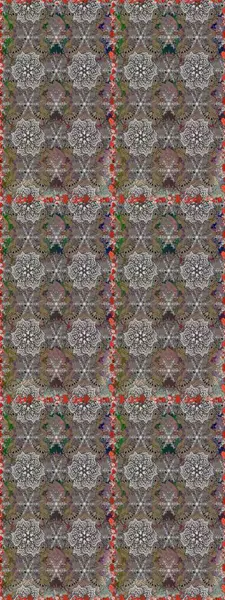 Suluboya tarzında gri renkli çiçekler. Raster illüstrasyonunda kusursuz çiçek deseni.