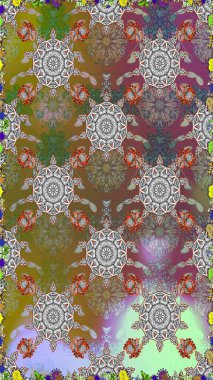 Çiçekli, suluboya desenli kusursuz çiçek deseni. Küçük çiçekte güzel bir çiçek deseni var. Raster deseni.