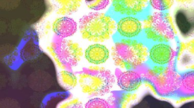 Anti-stres için soyut örnek sayfası. Raster illüstrasyonu. Yeşil renklerde.