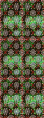 Yeşil renkli çiçekler. Elle boyanmış suluboya, kusursuz çiçekler ve bitkiler..