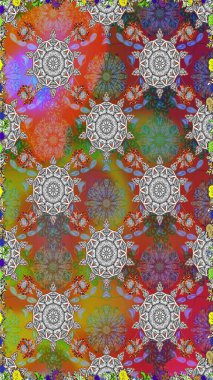 Çiçekler, yapraklar, dekoratif elementler, sıçramalar, lekeler, el çizimleri çizimleri ve Doodle çizimleri, grafik raster çizimleri.