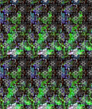 Kumaş desenli papatya çiçeği detayı. Gri renkli çiçekler.