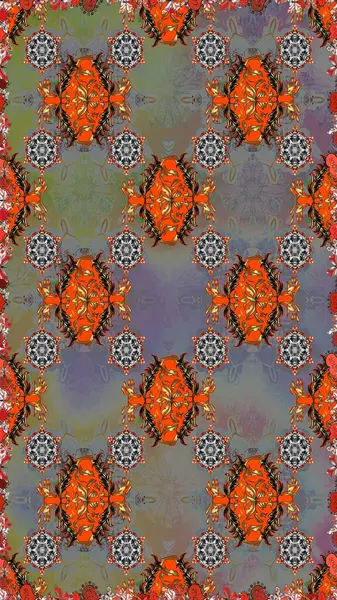 Çizgisiz desen. Raster Moda kumaş deseni. Şirin çiçekler..