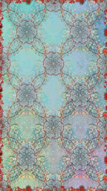 Tekstil ve kapak tasarımı için mükemmel. El çizimi dikişsiz sonbahar çiçekleri deseni. Renkli, mavi, pürüzsüz desen. Doodle tarzı. Mavi renkte çiçekler.