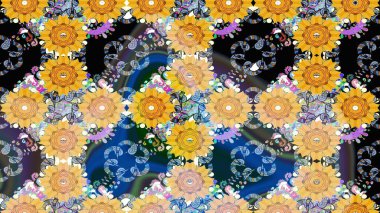 Sevgililer günü ve tebrik kartı konsepti için şık bir davetiye. Üst manzara, yumuşak mavi renk tarzı. Manzaralı çiçek deseni. Çiçek kompozisyonu, el boyası, hassas şablon..