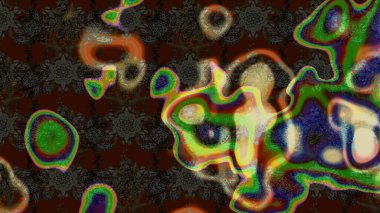 Suluboya, elle çizilmiş. Eskiz arkaplan modeli. Raster hisseleri. Kahverengi üzerine çiçekler.