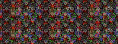 Raster illüstrasyonu. Çiçek. Taslak dekoratif arka plan, çiçek mandala. Siyah renklerde.