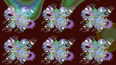 Nazik, sevimli çiçek arkaplanı. Kahverengi renkli çiçekler. Raster çiçek desenli ve çiçekli..