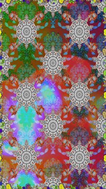 Küçük çiçekteki sevimli çiçek deseni. Gri ve kahverengi renkte çiçekler.