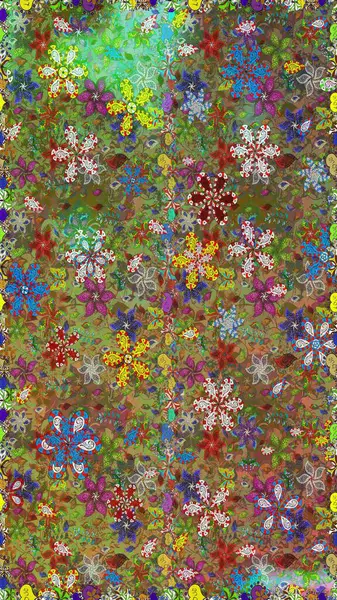 Süslü, dikişsiz, soyut çiçeklerle süslenmiş. Şekillendirilmiş çiçeklerle kusursuz desen. Çiçek deseni duvar kağıdı, şablon dolguları ve web sayfası arkaplanı için kullanılabilir.