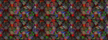 Raster illüstrasyonu. Çiçek. Taslak dekoratif arka plan, çiçek mandala. Siyah renklerde.