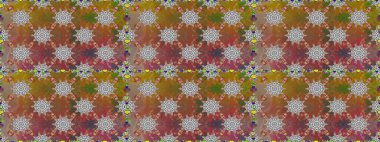 Güzel kumaş deseni. Renkli Yaz Temalı Kusursuz Arkaplan. Raster Illustrasyon 'da moda olmayan çiçek deseni. Düz Çiçek Elementleri Tasarımı.