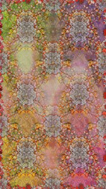 Kahverengi ve bej renkli çiçeklerle kusursuz çiçek deseni. Suluboya tarzında kahverengi ve bej renkte çiçekler.