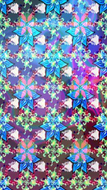 Raster illüstrasyonu. Tekstil veya kitap kapakları, imalat, duvar kağıtları, baskı, hediye paketi ve yapıştırma kitabı için çiçek eskizi geçmişi. Küçük ölçekli çiçeklerdeki basit sevimli desen.