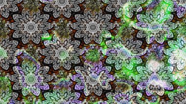 Gri renkli çiçekler. Çiçek desenli eskiz, darbeler, sıçramalar, yaz çiçekleri. Raster illüstrasyonu.