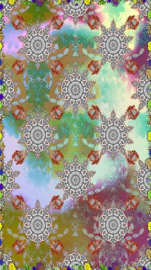 Elle çizilmiş Raster resim. Parlak unsurları. Sorunsuz çiçek deseni-ebilmek var olmak kullanılmış için duvar kağıdı, kağıt, davet, el ilanı, afiş veya Web sitesi kaydırma Web sitesi arka plan.