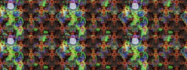 Robot resim. Küçük çiçekte güzel bir desen. Motley illüstrasyonu. Çiçekli bahar çiçekleri. Moda baskıları için zarif bir şablon. Küçük renkli çiçekler..